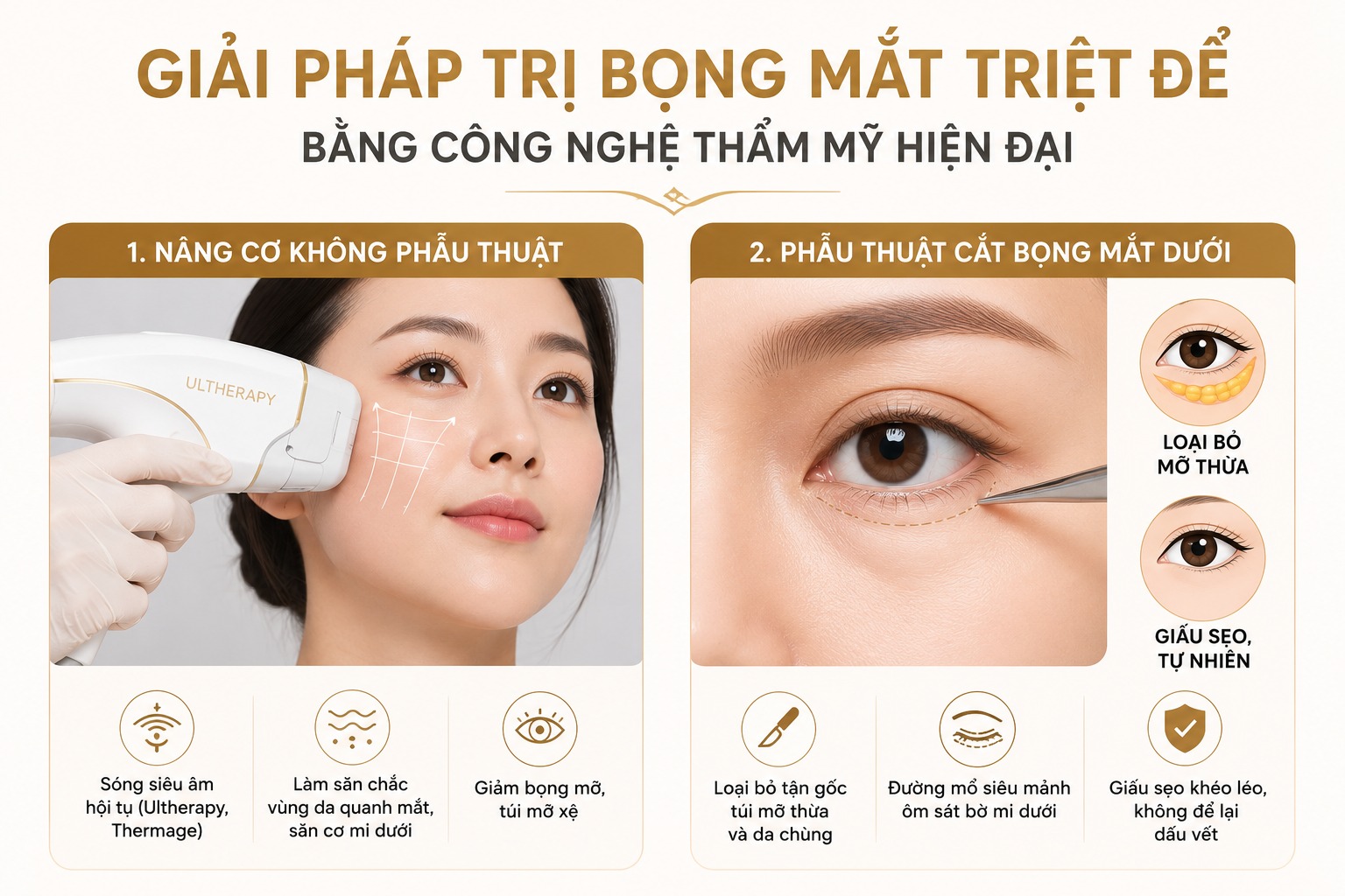 Giải pháp trị bọng mắt triệt để bằng công nghệ thẩm mỹ hiện đại