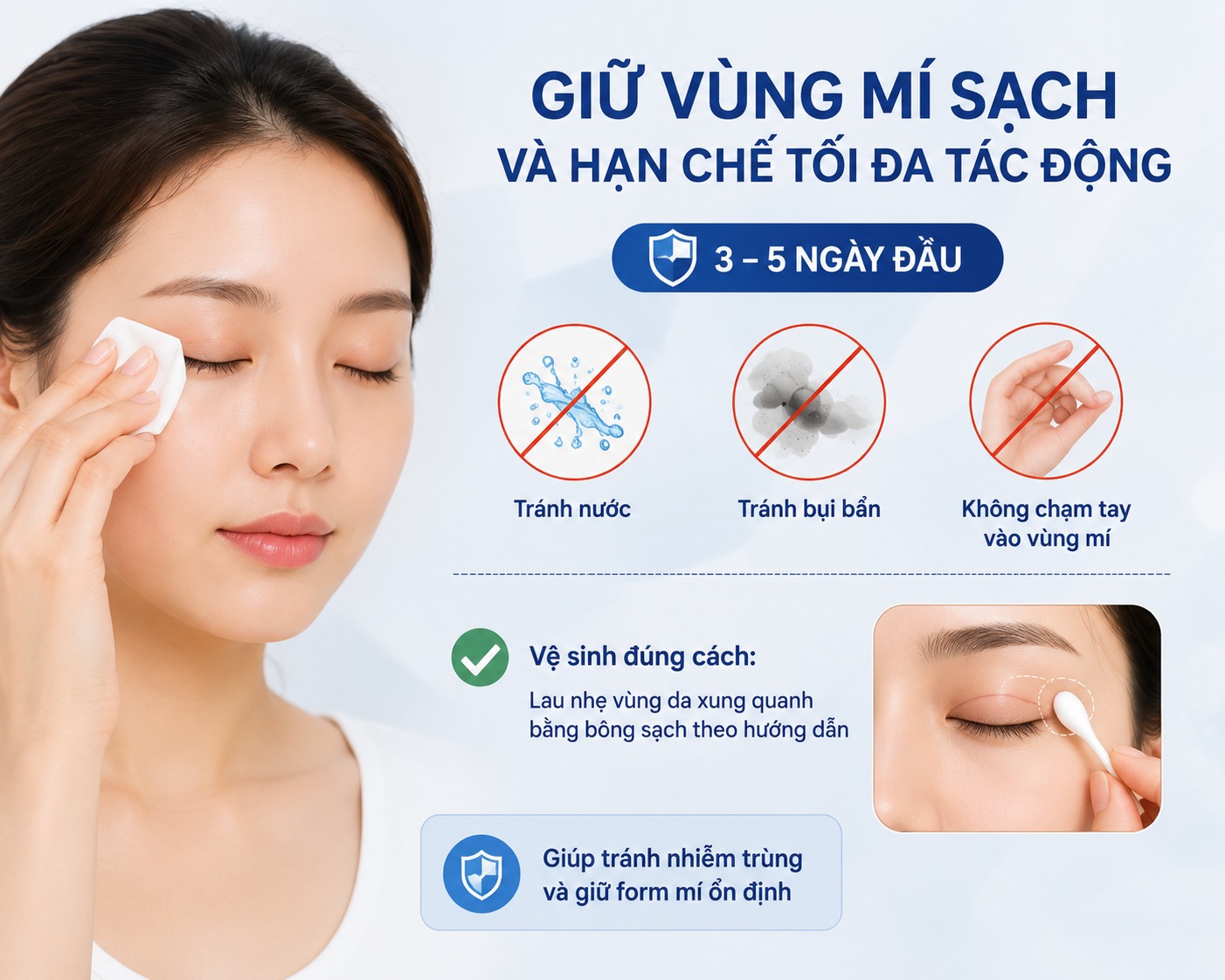 Sau cắt mí bao lâu thì rửa mặt an toàn nhất? cắt mí bao lâu thì rửa mặt