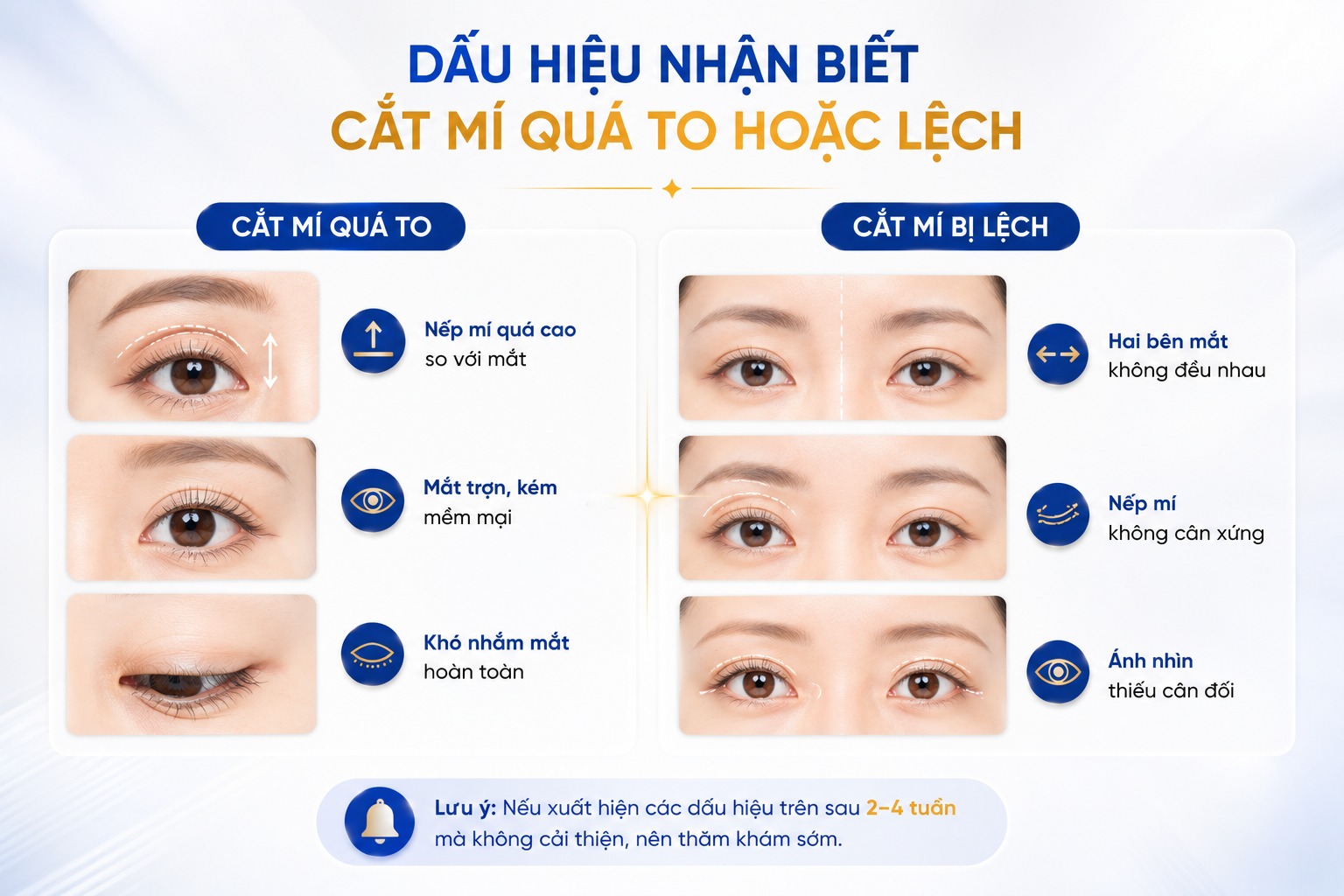 Cắt mí quá to có sửa được không? Cách khắc phục hiệu quả cắt mí quá to có sửa được không