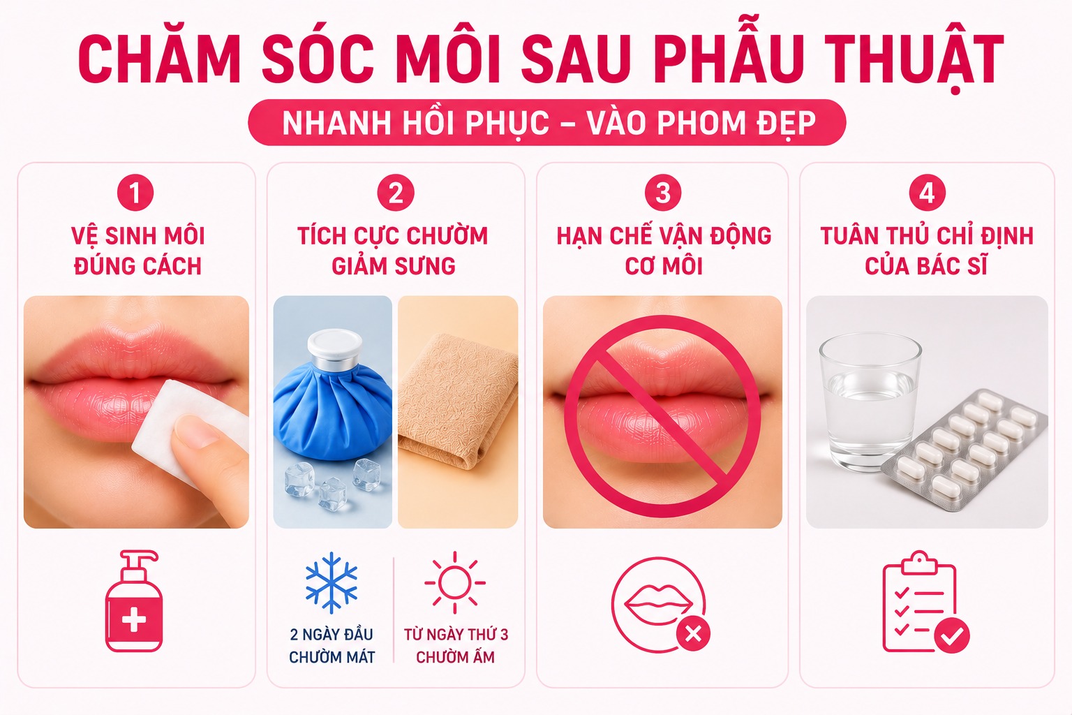 Sau khi cắt môi bao lâu thì lành? Mẹo chăm sóc môi nhanh vào dáng cắt môi bao lâu thì lành