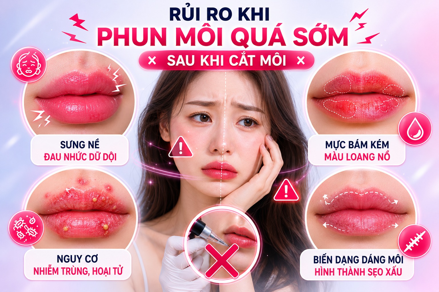 Sau khi cắt môi bao lâu thì phun môi được? Lưu ý quan trọng từ chuyên gia cắt môi bao lâu thì phun môi được