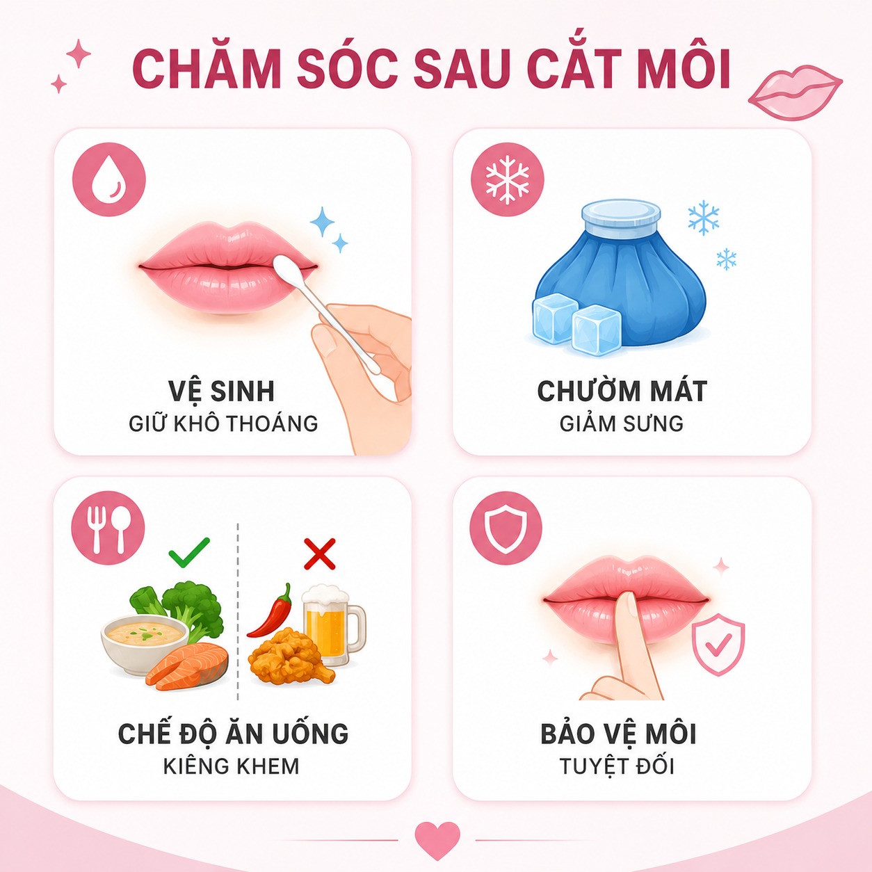Phẫu thuật cắt môi có được ăn trứng không? Lưu ý quan trọng khi chăm sóc cắt môi có được ăn trứng không