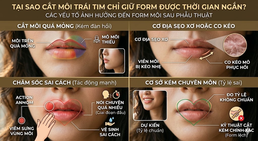 Is lip reshaping surgery permanent? cắt môi trái tim có được vĩnh viễn không