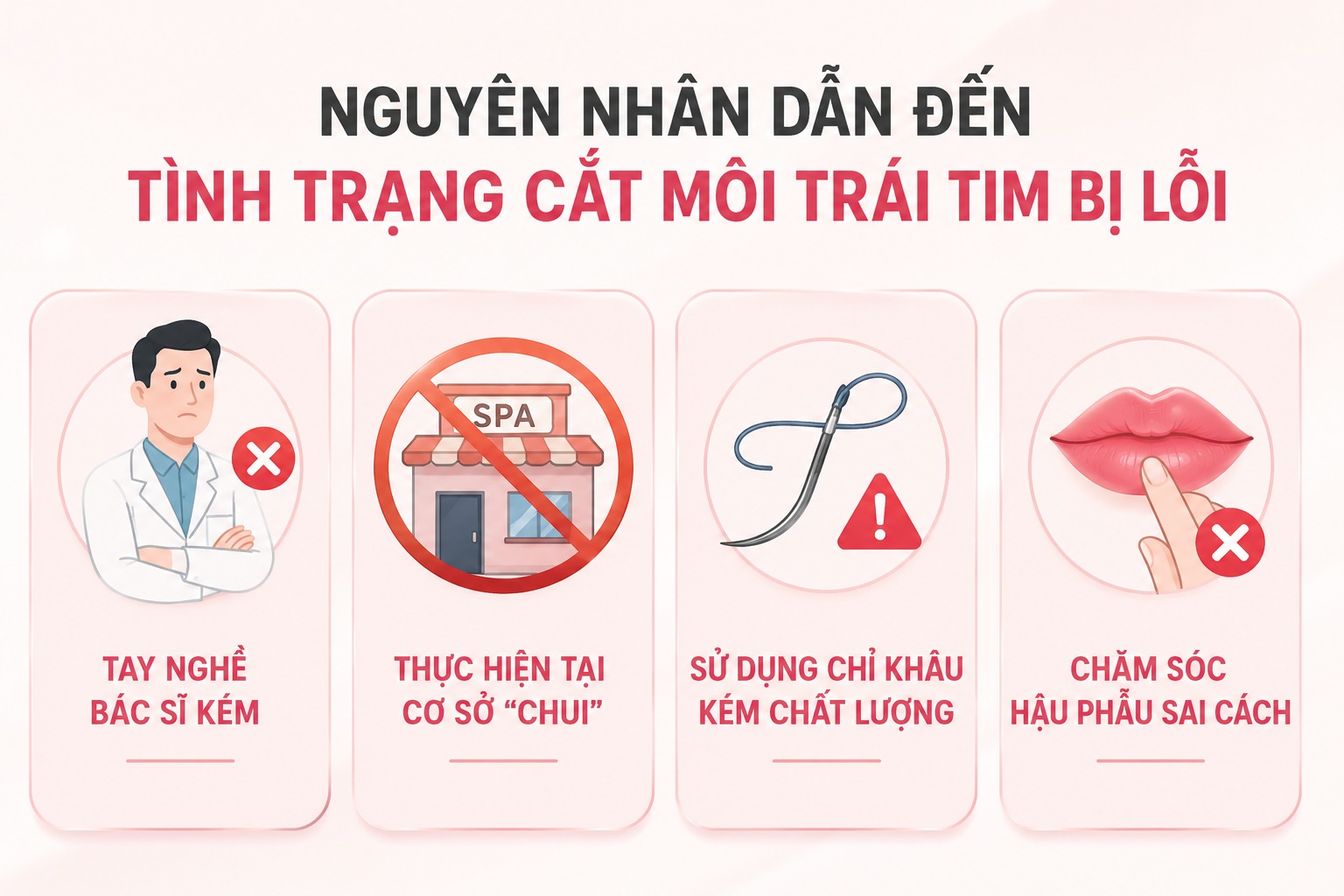 Cắt môi trái tim bị hỏng: Dấu hiệu nhận biết & Cách khắc phục an toàn cắt môi trái tim bị hỏng