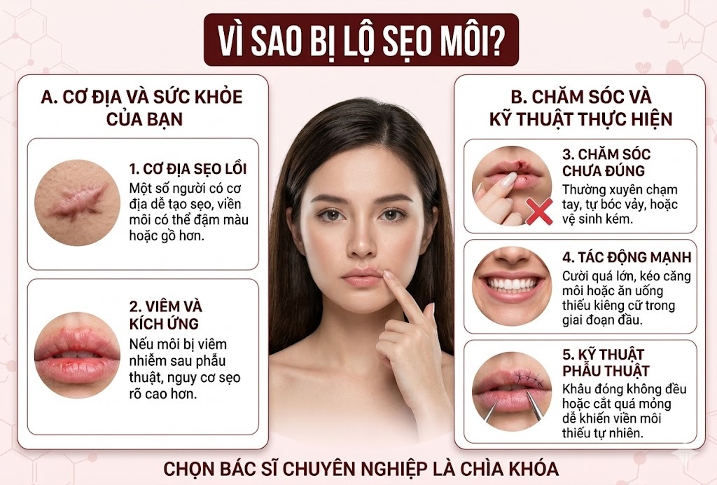 Does lip augmentation leave scars? Cắt môi trái tim có để lại sẹo không