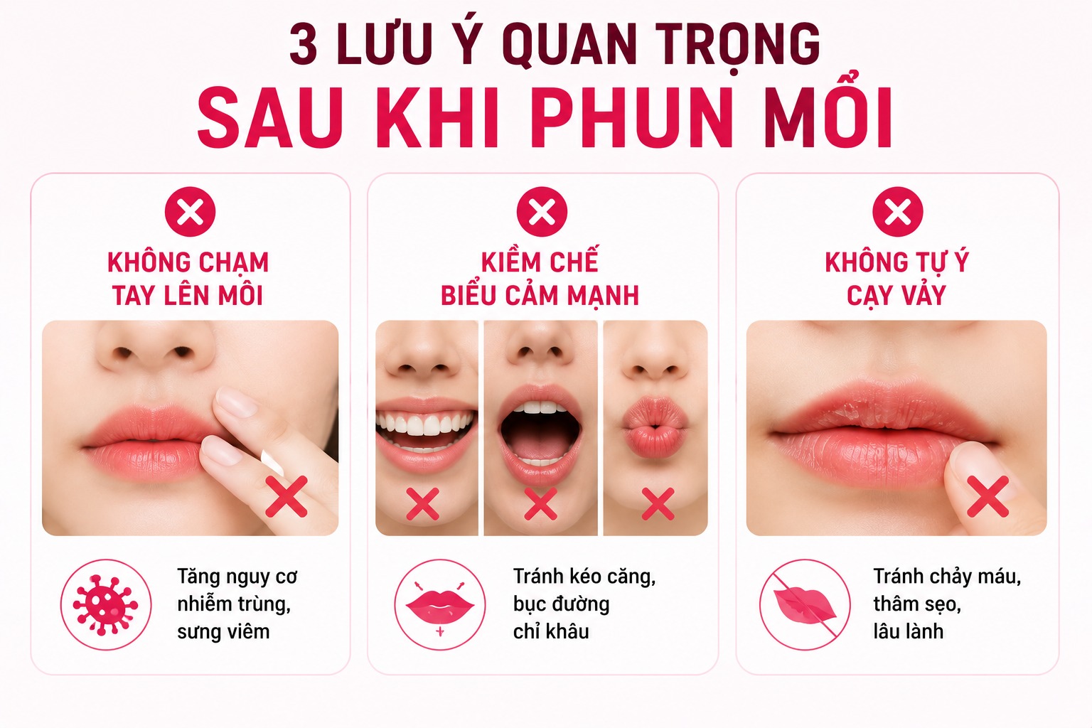 Cắt môi xong nên kiêng gì? Top những thực phẩm và thói quen cần tránh cắt môi xong nên kiêng gì