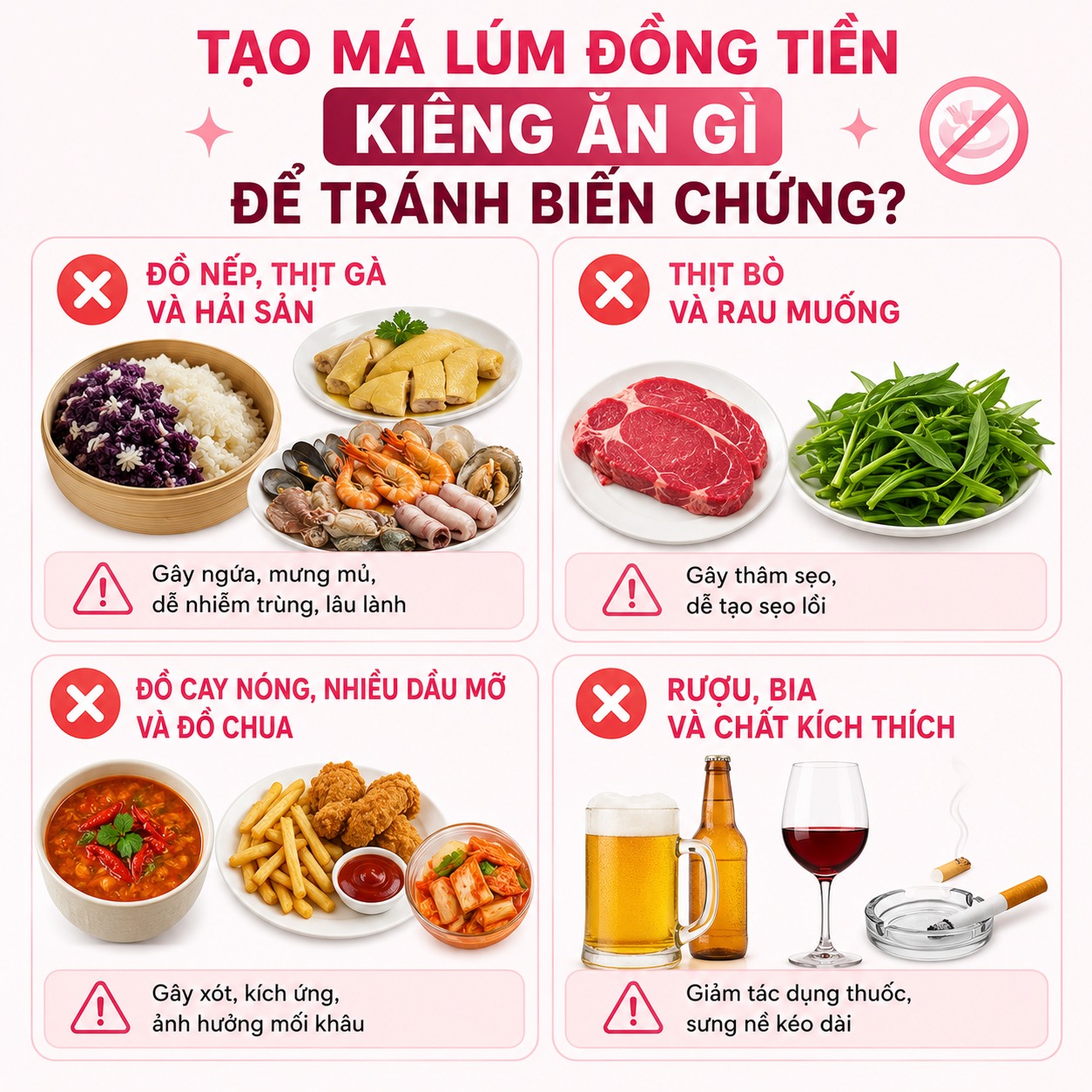 chăm sóc sau tạo má lúm đồng tiền