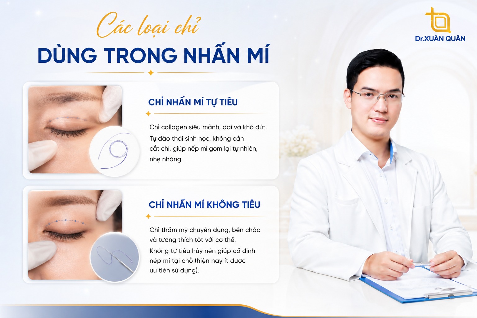 Do eyelid sutures dissolve on their own? chỉ nhấn mí có tự tiêu không