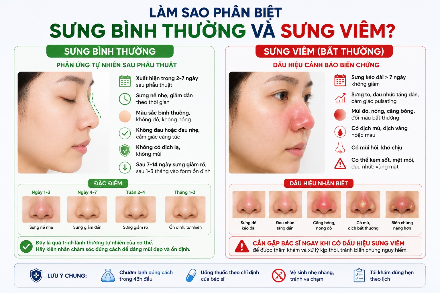 5 dấu hiệu nâng mũi bị viêm bạn cần biết để xử lý kịp thời dấu hiệu nâng mũi bị viêm
