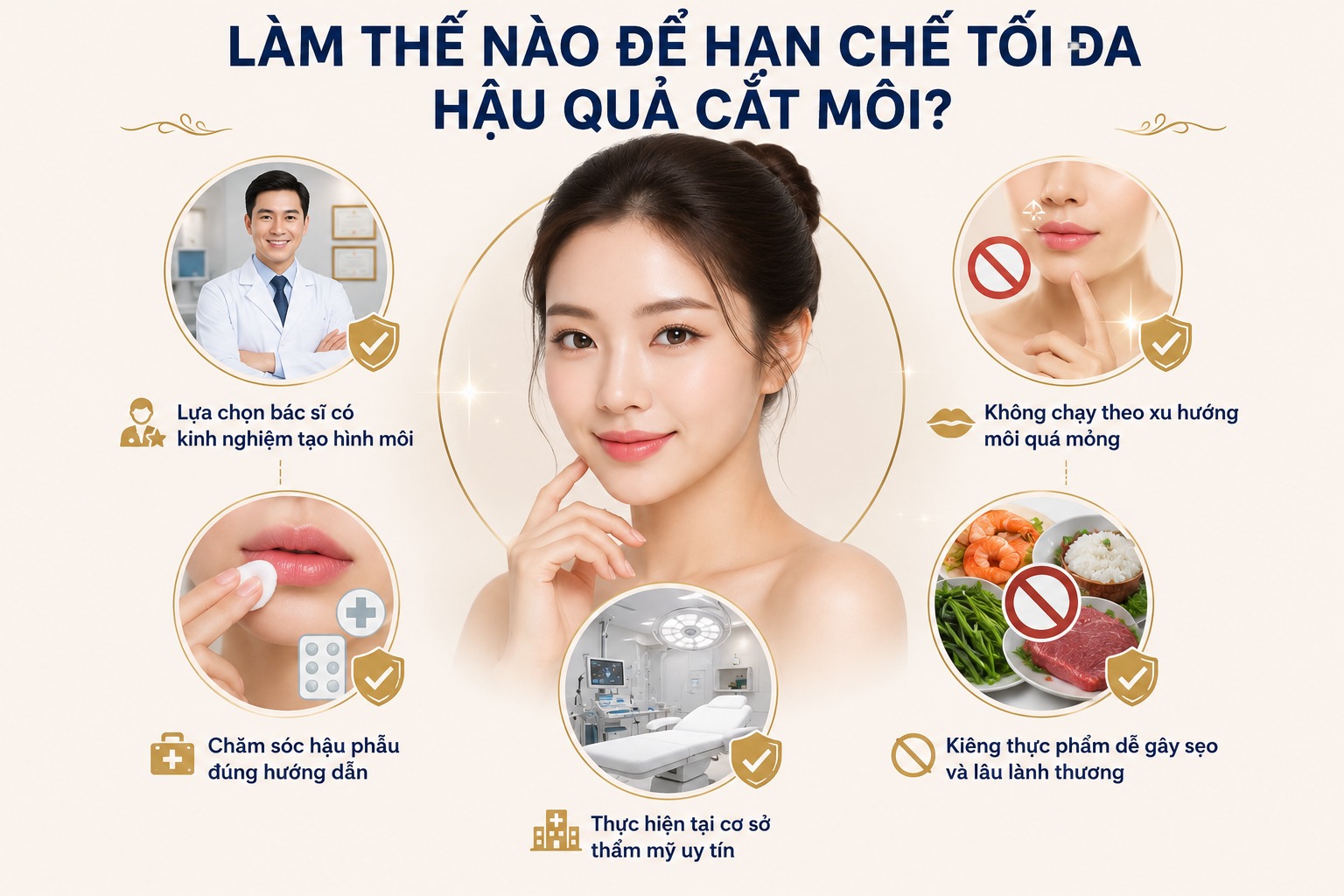 Hậu quả cắt môi thường gặp và cách hạn chế rủi ro Làm thế nào để hạn chế tối đa hậu quả cắt môi?