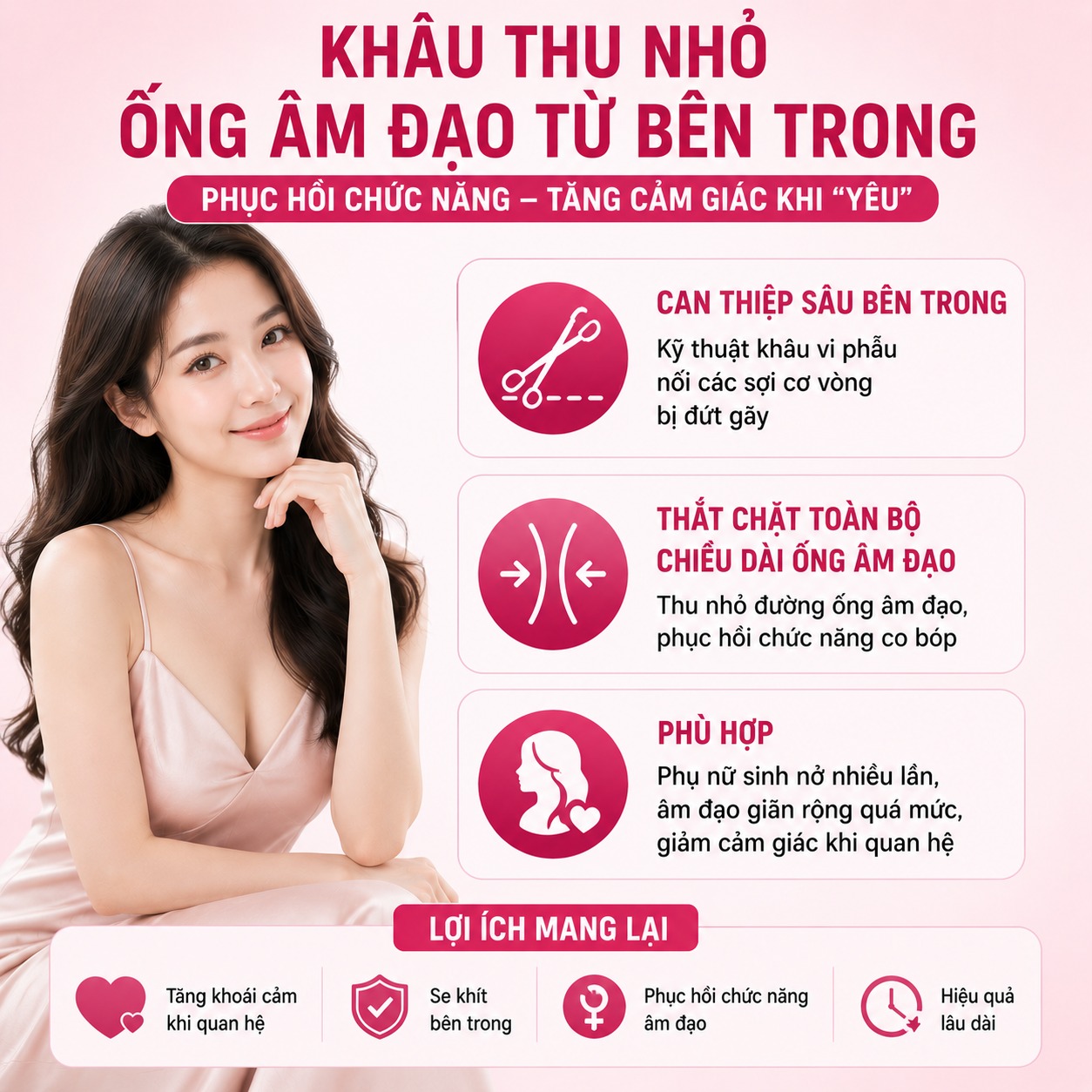 Thu nhỏ tầng sinh môn khâu thẩm mỹ tầng sinh môn
