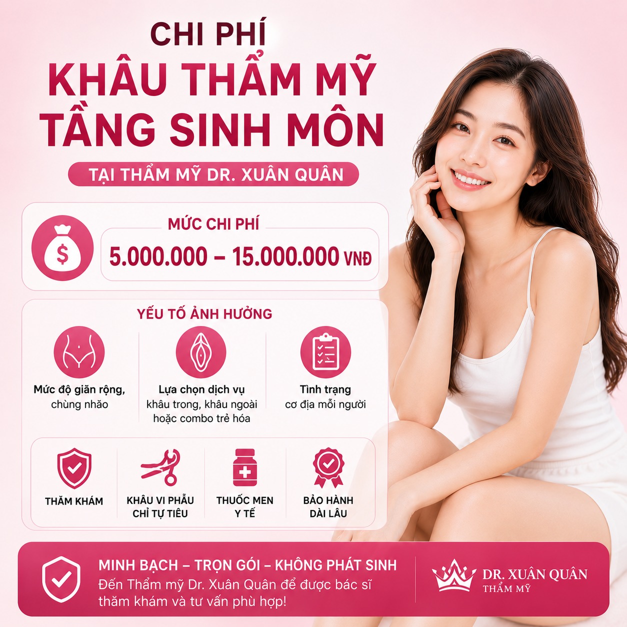 Thu nhỏ tầng sinh môn khâu thẩm mỹ tầng sinh môn