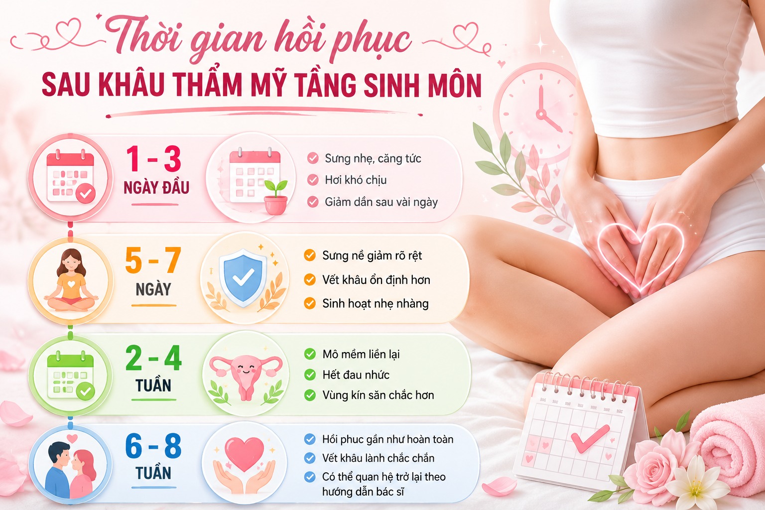 Khâu thẩm mỹ tầng sinh môn bao lâu thì lành? Những điều chị em cần biết Khâu thẩm mỹ tầng sinh môn bao lâu thì lành?