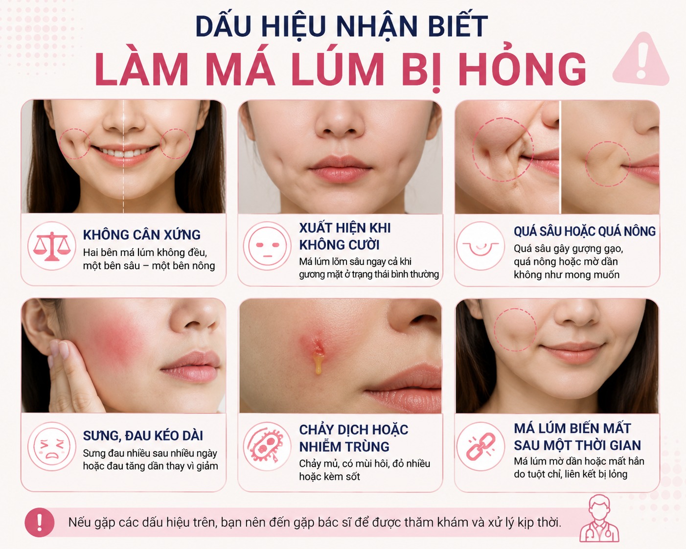 làm má lúm bị hỏng