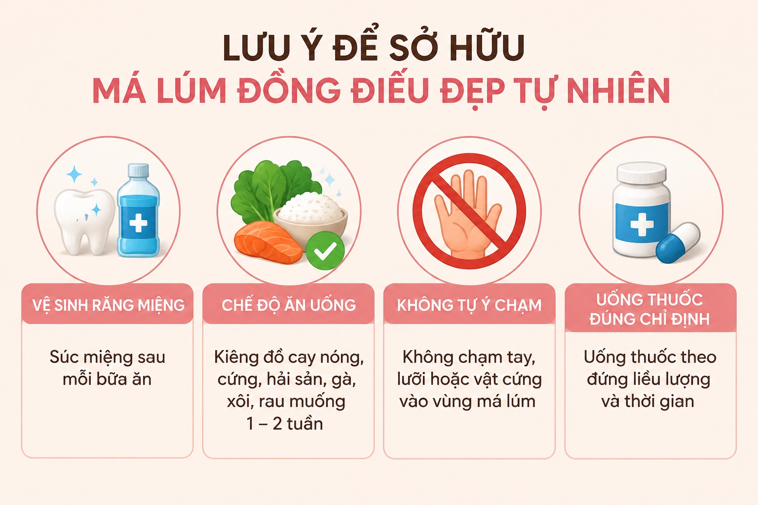 Lưu ý quan trọng để làm lúm đồng điếu đẹp tự nhiên