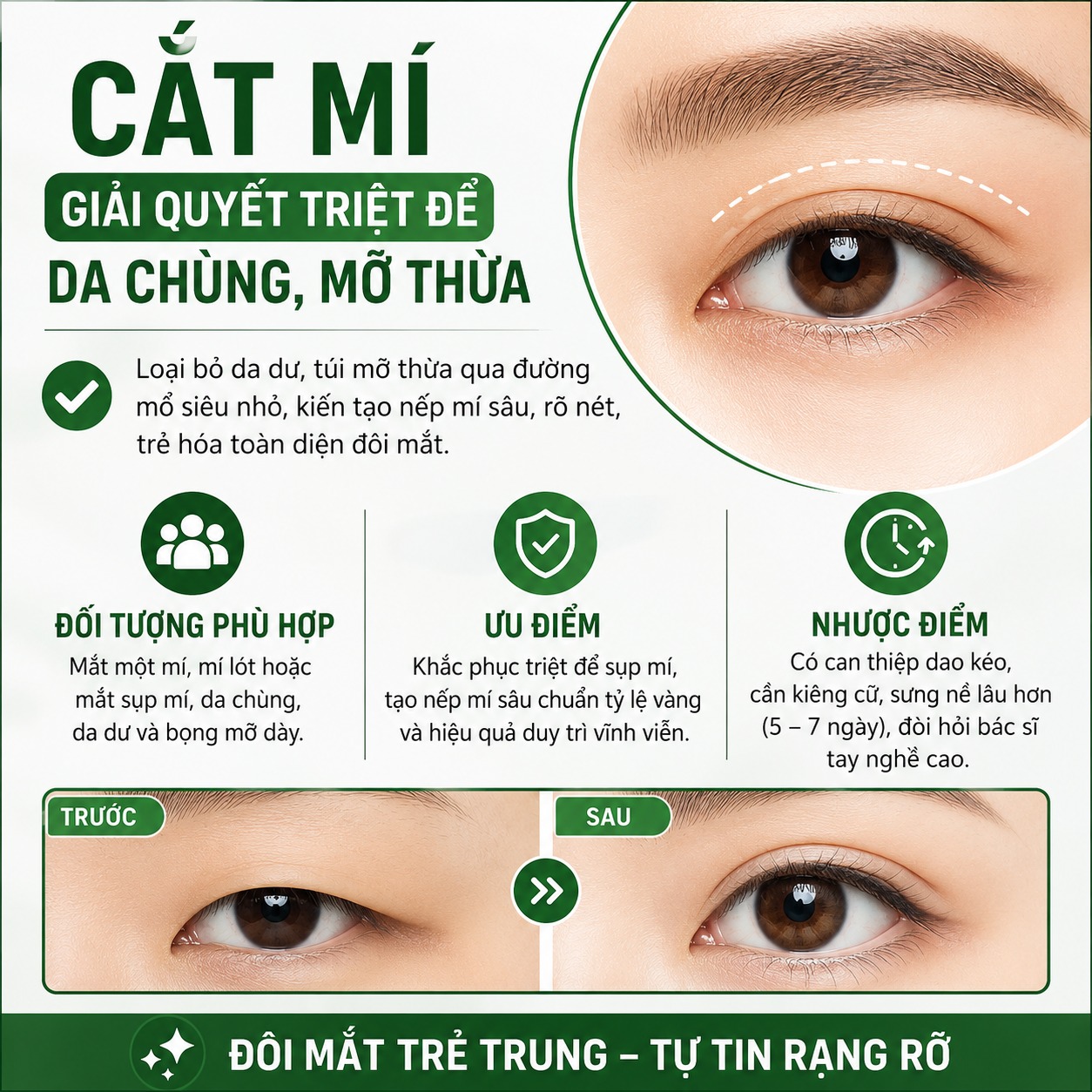 Mắt mí lót là gì? Cách khắc phục mắt mí lót đẹp tự nhiên mắt mí lót