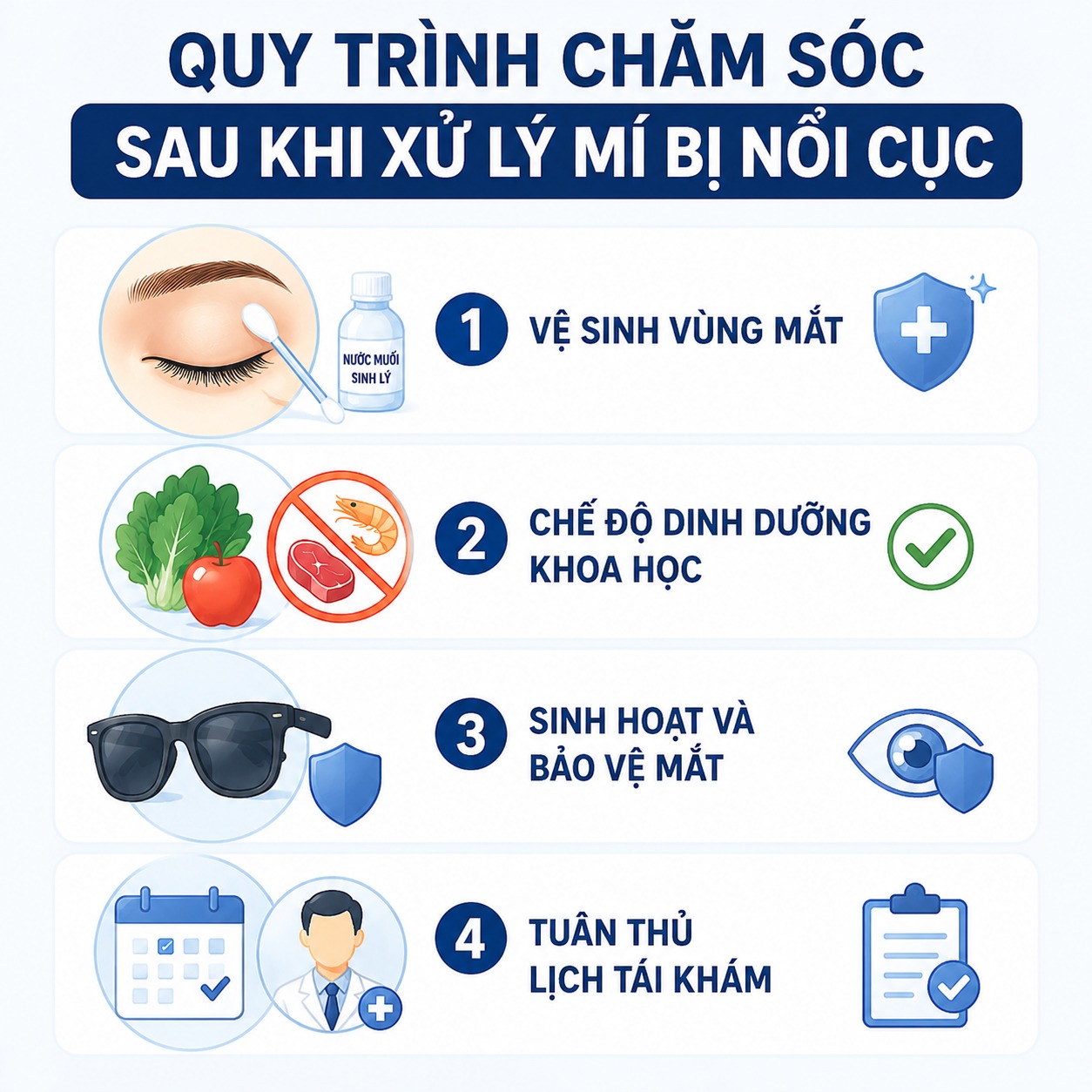 Nhấn mí bị nổi cục: Nguyên nhân, dấu hiệu nguy hiểm và cách xử lý dứt điểm nhấn mí bị nổi cục