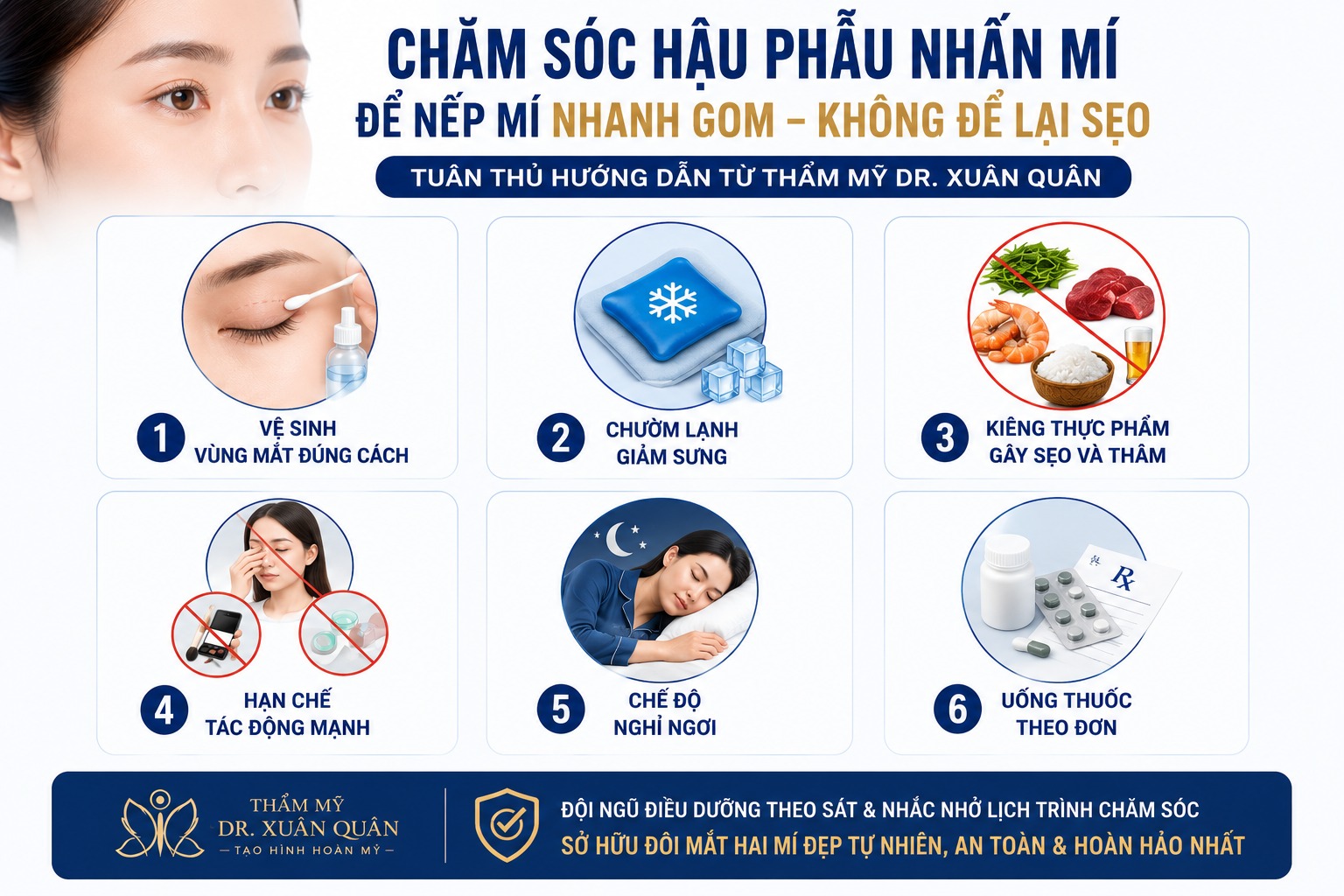 Nhấn mí có sẹo không? Cách chăm sóc để nếp mí nhanh lành, mờ sẹo nhấn mí có sẹo không