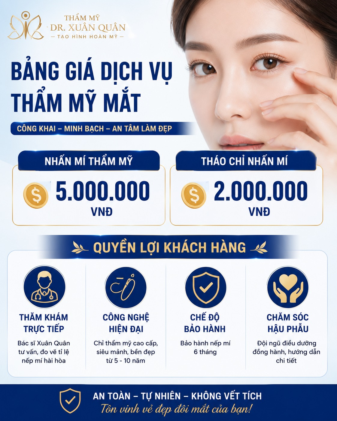 Nhấn mí có sẹo không? Cách chăm sóc để nếp mí nhanh lành, mờ sẹo nhấn mí có sẹo không