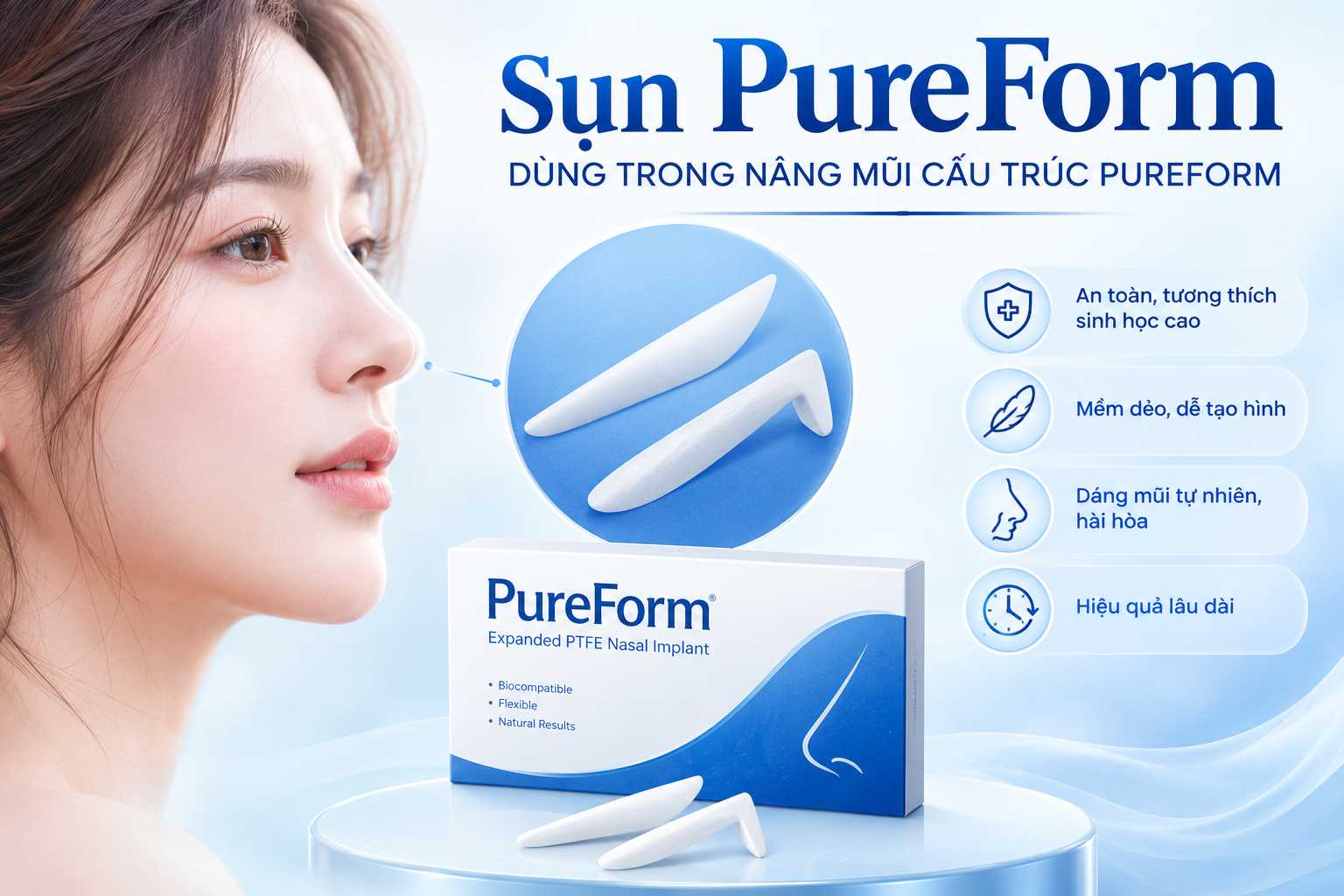 Nâng mũi Pureform sụn pureform dùng trong nâng mũi