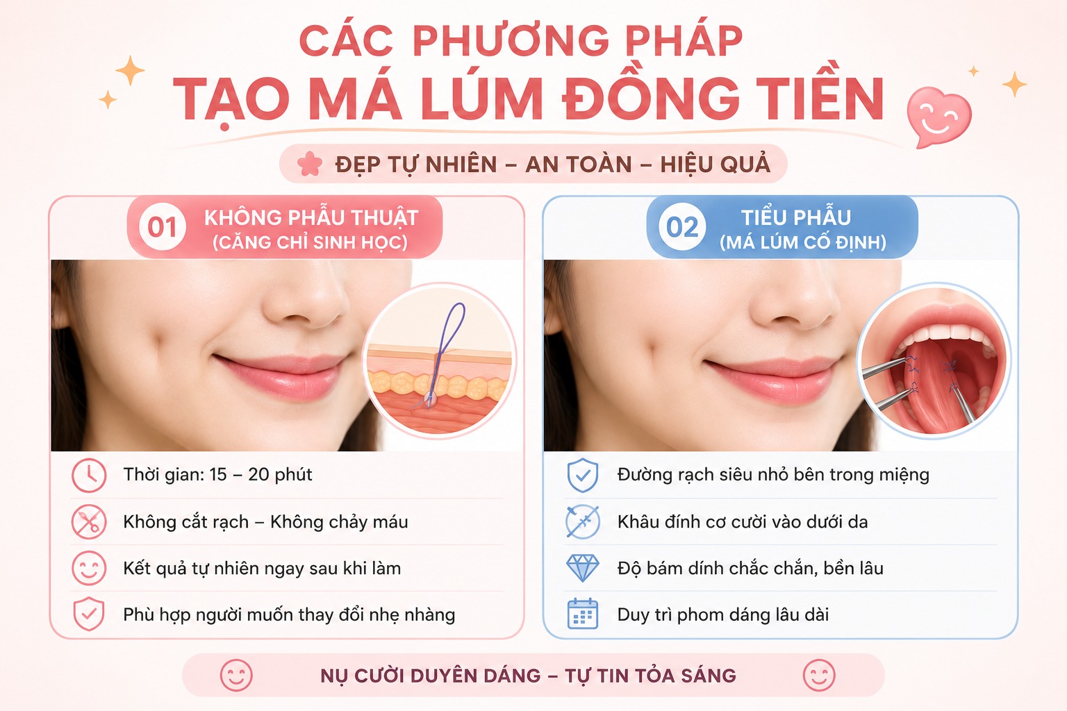 tạo má lúm đồng tiền