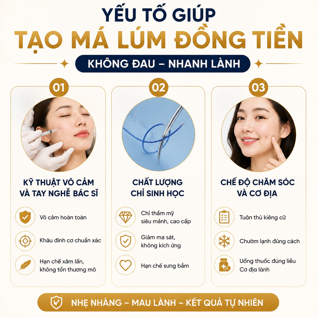 Tạo má lúm đồng tiền có đau không? Bao lâu thì hết sưng? tạo má lúm đồng tiền có đau không