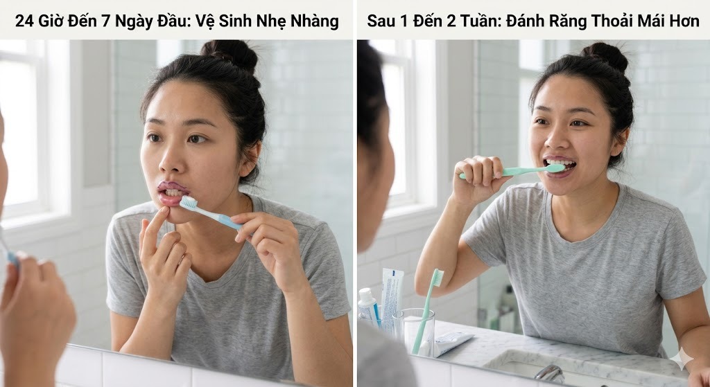 Sau cắt môi bao lâu được đánh răng?