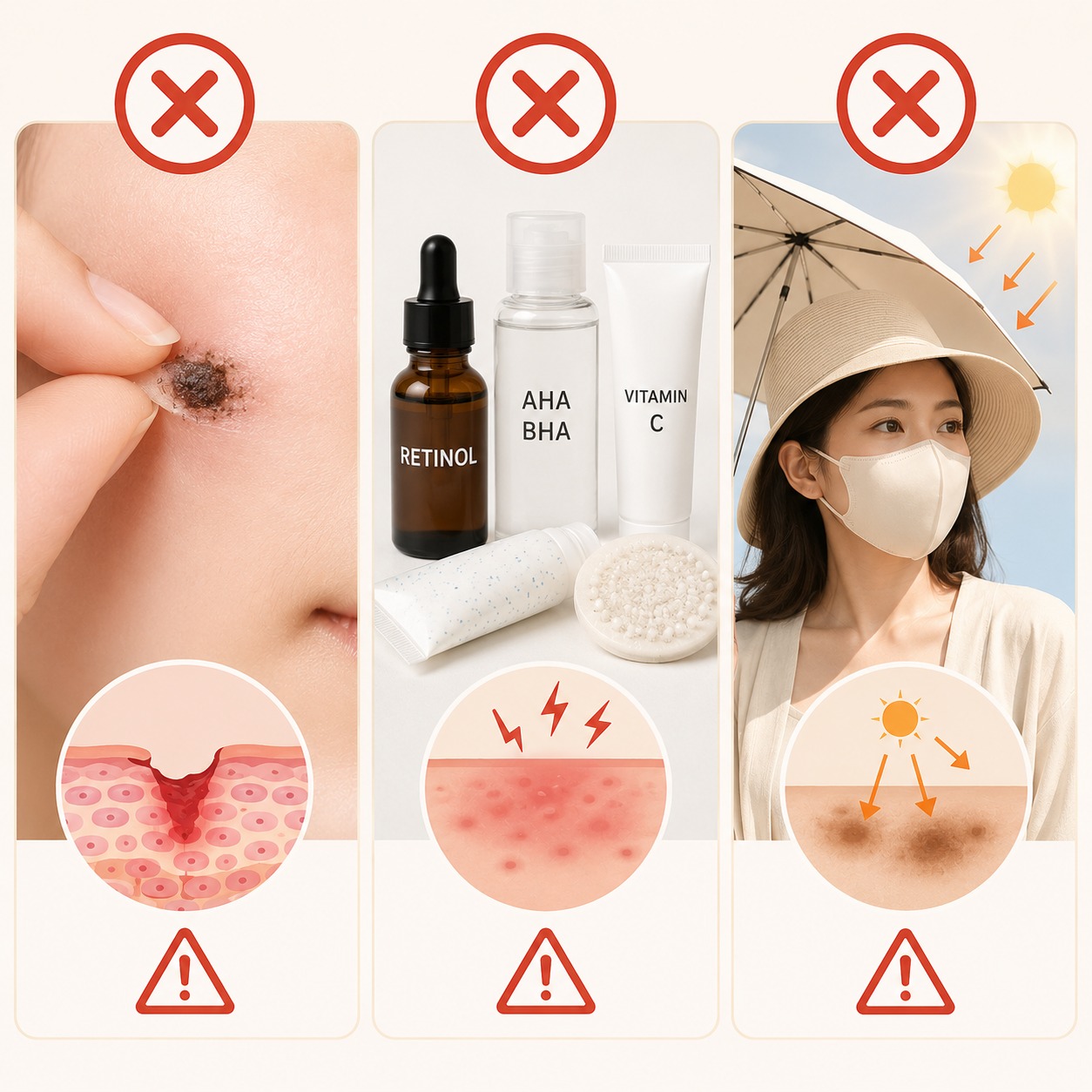 Hướng dẫn chăm sóc da sau khi tẩy nốt ruồi nhanh lành không sẹo Sai lầm nghiêm trọng cần tránh khi chăm sóc da hậu phẫu