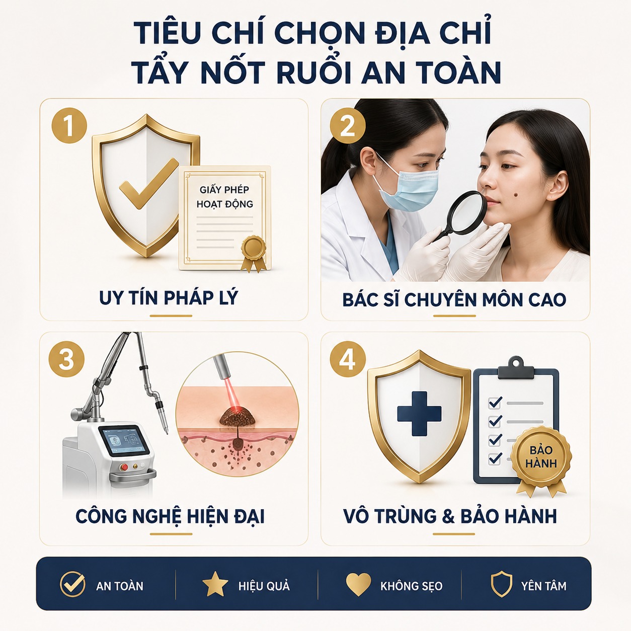 Tiêu chí lựa chọn địa chỉ tẩy nốt ruồi ở Hà Nội