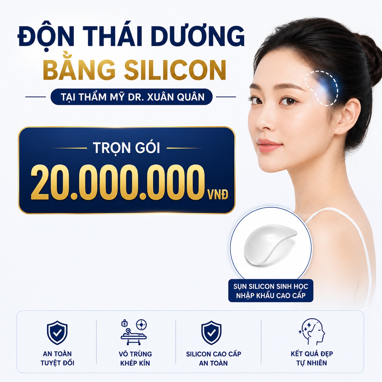 Độn silicon thái dương Độn thái dương bằng silicon giá bao nhiêu?