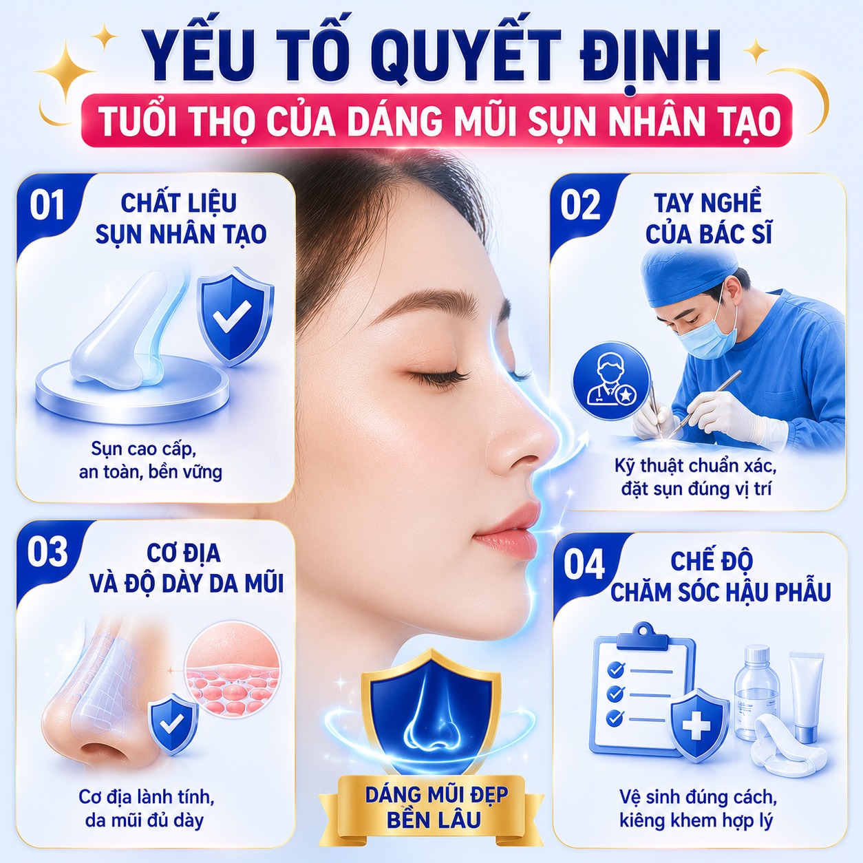 Nâng mũi bằng sụn nhân tạo có vĩnh viễn không?