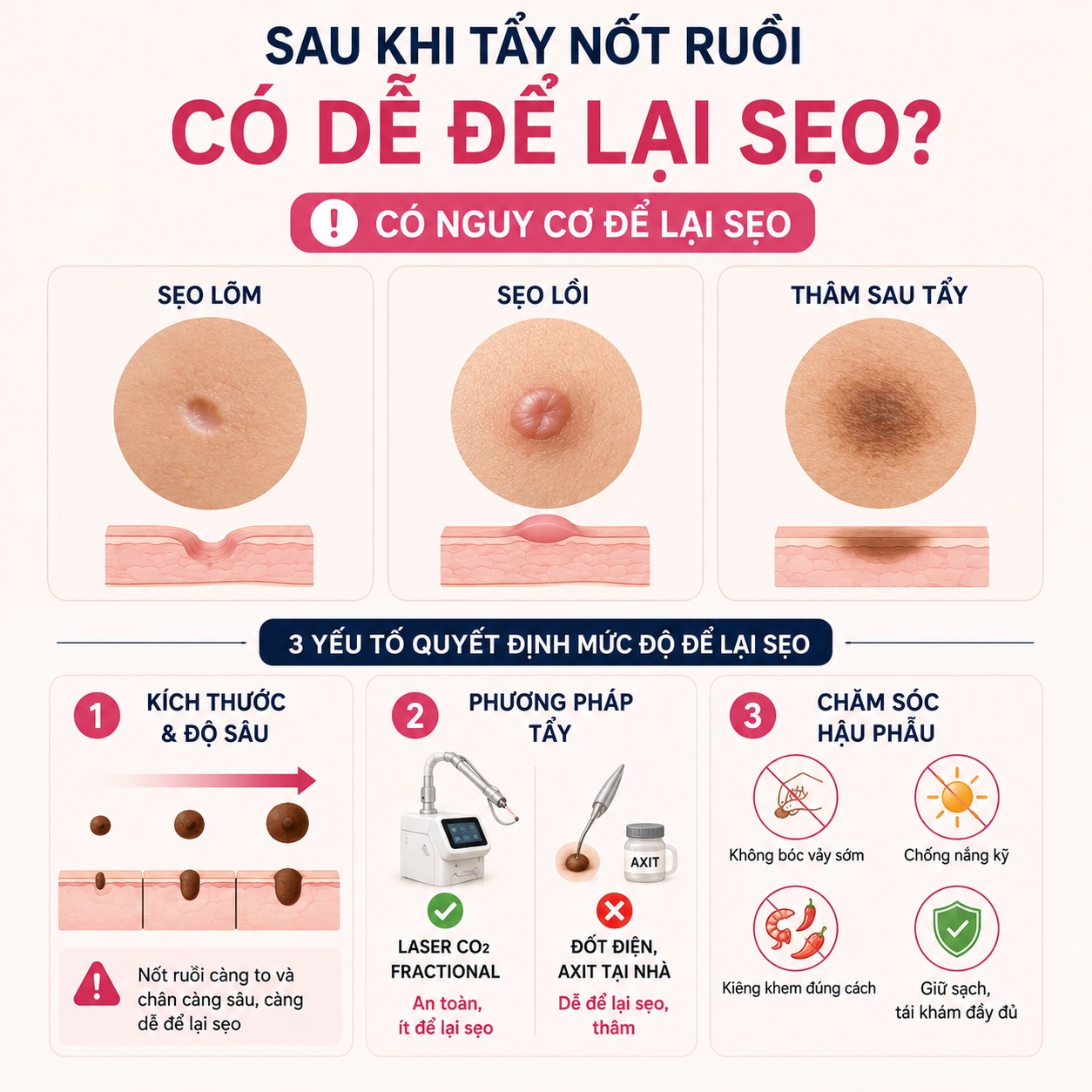 Tẩy nốt ruồi bôi gì cho hết sẹo? Mách bạn thời điểm vàng bôi kem ngừa sẹo Sau khi tẩy nốt ruồi có dễ để lại sẹo không?