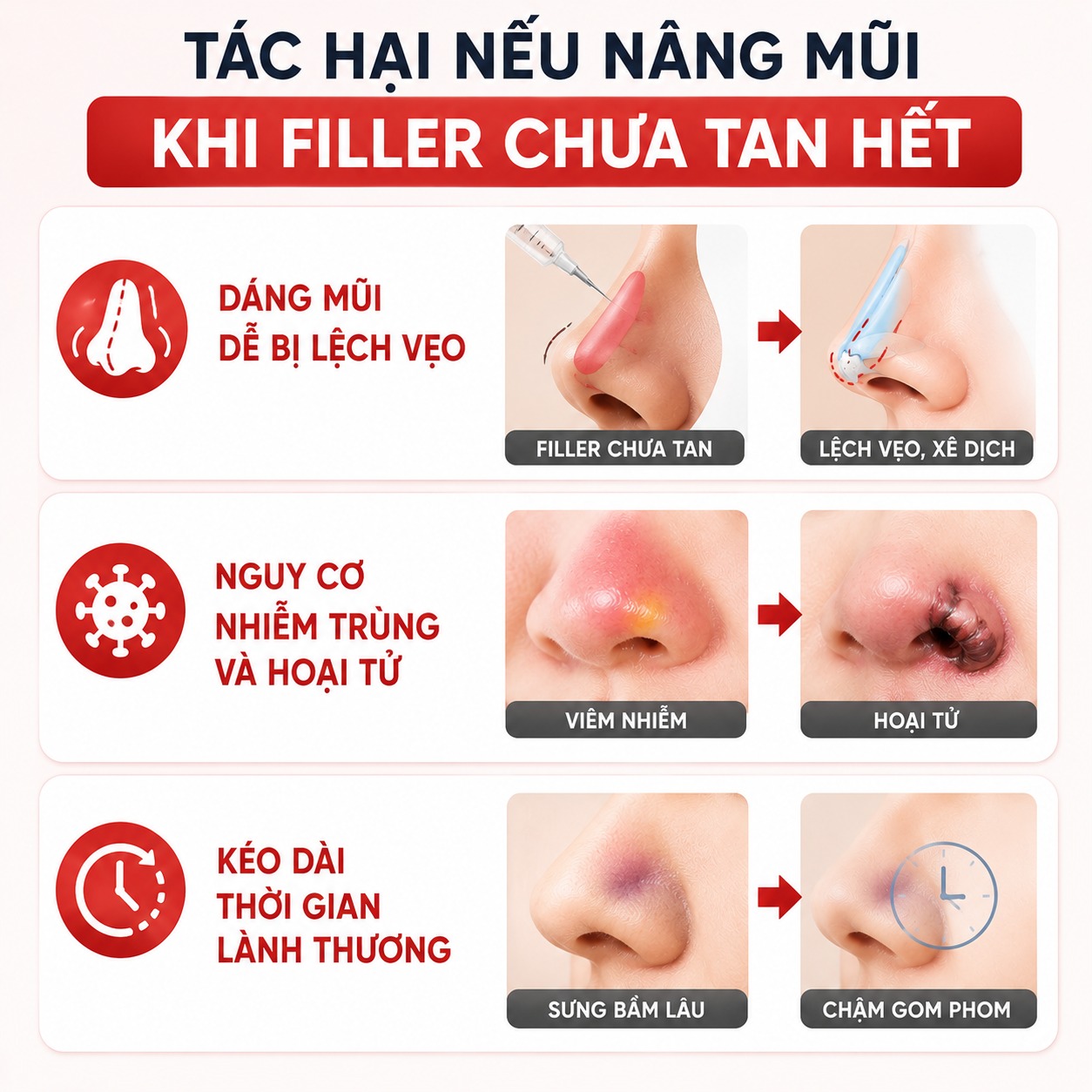 Tiêm tan filler bao lâu thì nâng mũi được?