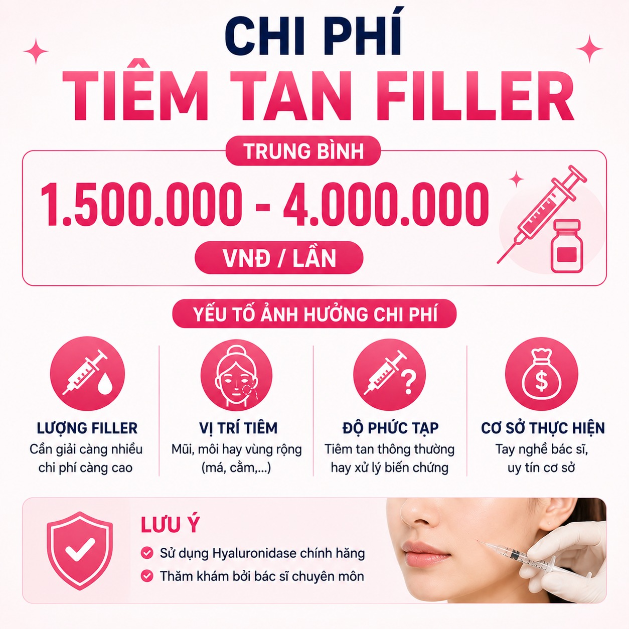Chi phí tiêm tan filler