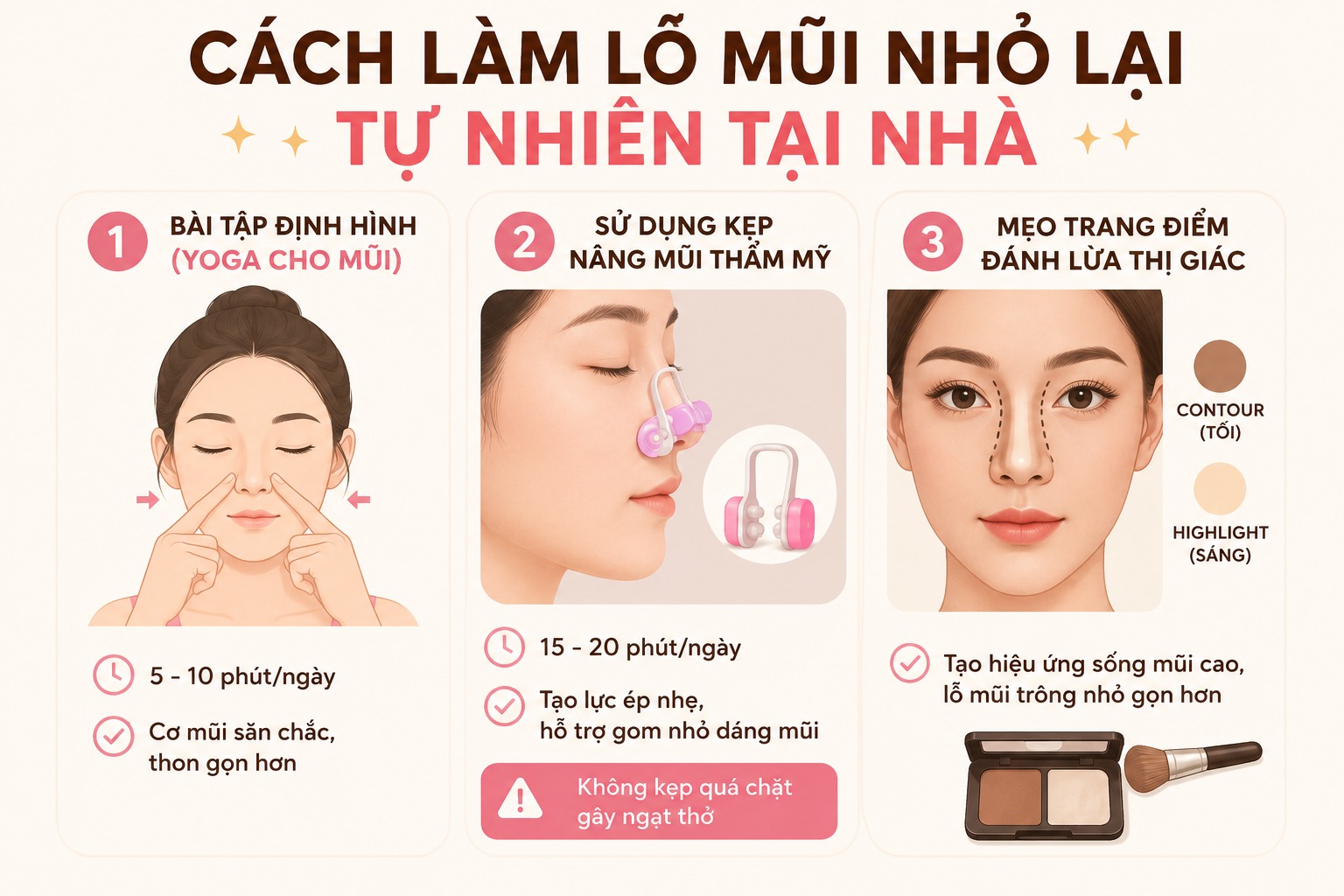 Các cách làm lỗ mũi nhỏ lại tự nhiên tại nhà