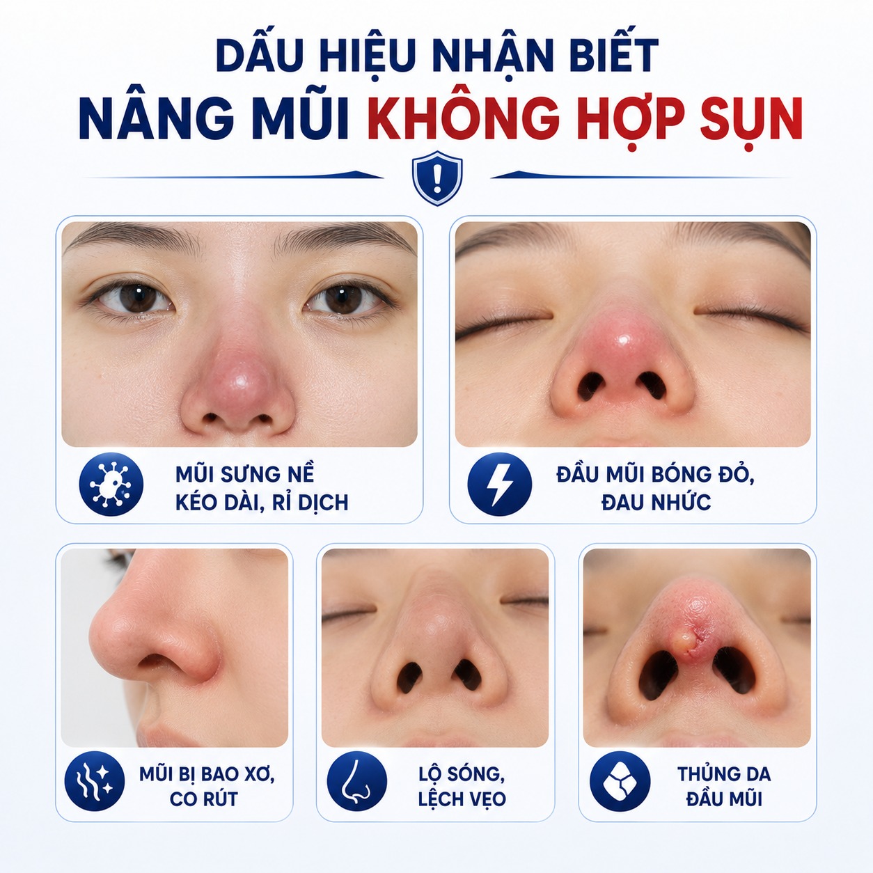 Dấu hiệu nhận biết nâng mũi không hợp sụn