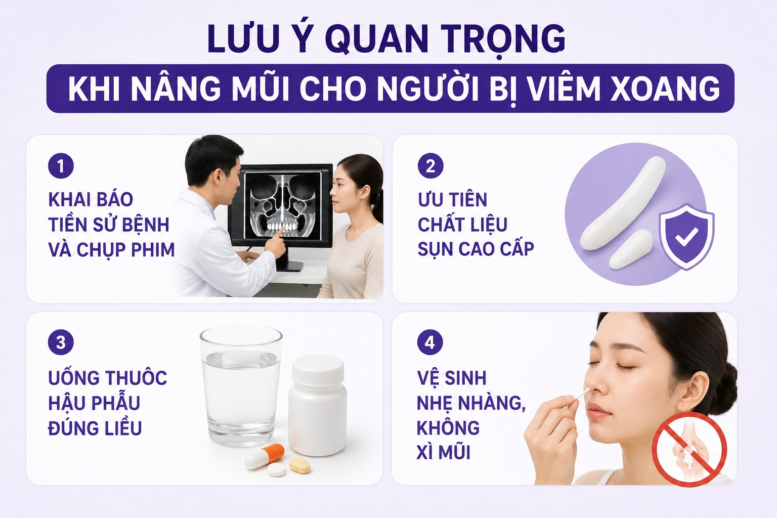Lưu ý quan trọng khi nâng mũi cho người bị viêm xoang